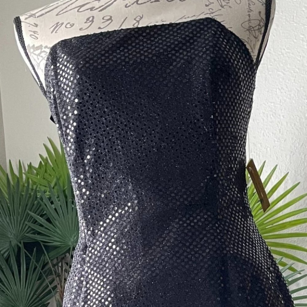 Roberta Luxury Sequin Black Designer Dress